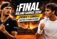 Final Roland Garros 2026 con Zverev vs Cobolli, horario en Honduras y apuestas de tenis