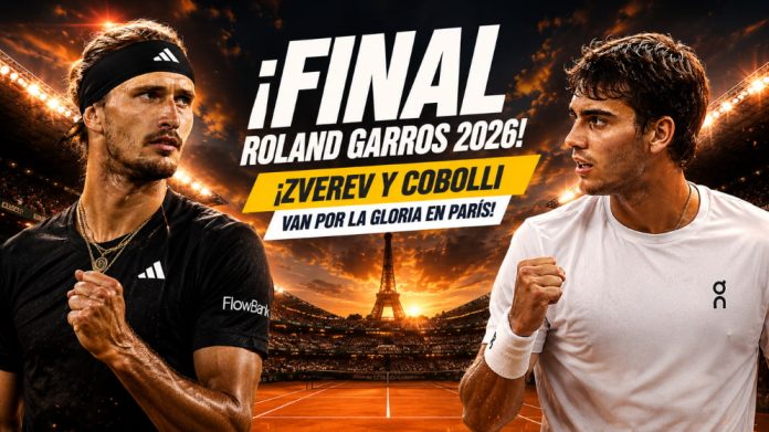 Final Roland Garros 2026 con Zverev vs Cobolli, horario en Honduras y apuestas de tenis