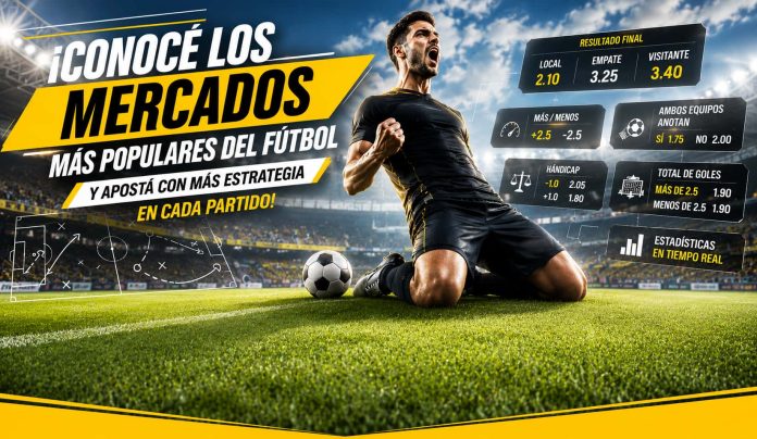 Mercados de apuestas fútbol disponibles en DoradoBet El Salvador para apostar en partidos y torneos internacionales.