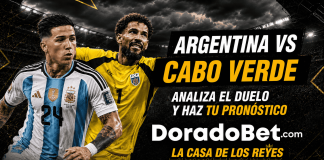 Argentina vs Cabo verde por los 16vos de la Copa La revelación se enfrenta con el vigente campeón de la Copa en los dieciseisavos. Analiza y haz tu pronóstico de Doradobet.
