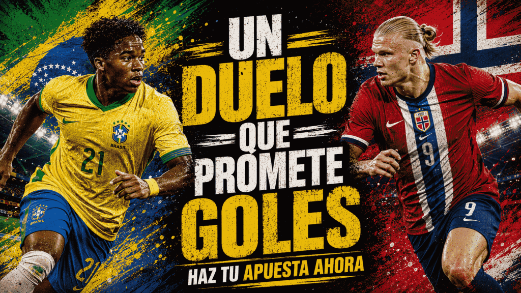Duelo goleadores entre Brasil y Noruega. Analiza los mejores pronósticos en Doradobet.