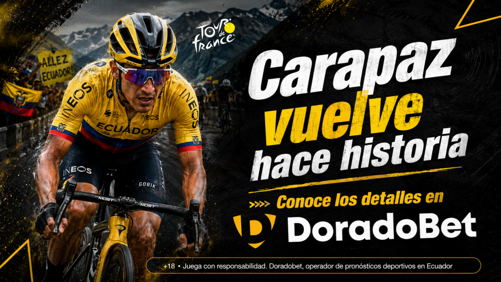 Richard Carapaz pone a Ecuador en lo alto en el Tour de France. Conoce todos los detalles en DoradoBet Ecuador.