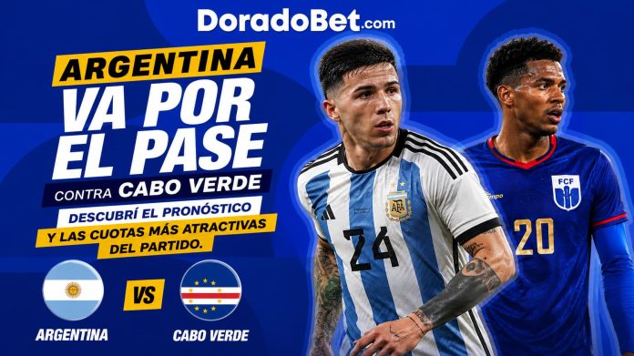 Argentina va por el pase. Descubrí el pronóstico y las cuotas más atractivas del partido. contra Cabo Verde