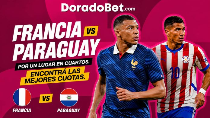 Francia y Paraguay chocan por un lugar en cuartos. Encontrá las mejores cuotas.