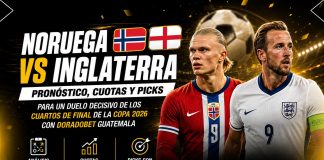 "🇳🇴 Noruega vs Inglaterra 🏴 Pronóstico, cuotas y picks para un duelo decisivo de los cuartos de final de la Copa 2026 con DoradoBet Guatemala"