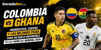 "Colombia vs Ghana Pronóstico, cuotas y los mejores picks para un duelo imperdible de los 16vos del Mundial 2026."