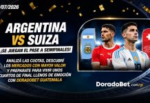 Argentina vs Suiza ¡Se juegan el pase a semifinales! Analizá las cuotas, descubrí los mercados con mayor valor y preparate para vivir unos cuartos de final llenos de emoción con DoradoBet Guatemala
