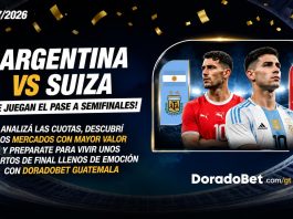 Argentina vs Suiza ¡Se juegan el pase a semifinales! Analizá las cuotas, descubrí los mercados con mayor valor y preparate para vivir unos cuartos de final llenos de emoción con DoradoBet Guatemala