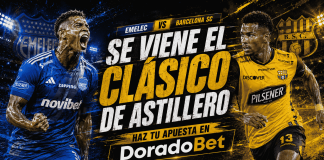 Haz tu pronóstico en el duelo más esperado de la fecha en DoradoBet Ecuador.
