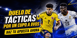 Ghana quiere seguir dando la sorpresa y superar a un Colombia invicto. Analiza todos los datos en DoradoBet.