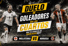 El duelo de dos goleadores de talla mundial se llevan las miradas en los cuartos de final. Analiza y apuesta en Doradobet en el partido Inglaterra vs Noruega.