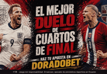 Erling Haaland y Harry Kane previo al partido Inglaterra vs Noruega en cuartos de final del Mundial 2026 en Miami.