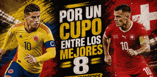 Analiza el duelo entre Colombia contra Suiza por un pase a los cuartos de final de la Copa 206. Haz tu pronóstico deportivo en DoradoBet.