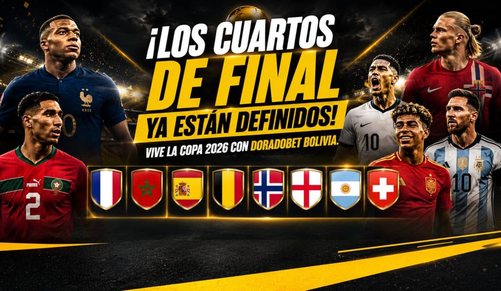 Equipos clasificados a los cuartos de final de la Copa 2026 con el cuadro de llaves y los partidos confirmados.