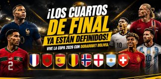 Equipos clasificados a los cuartos de final de la Copa 2026 con el cuadro de llaves y los partidos confirmados.
