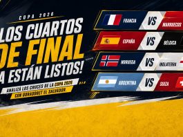 Cruces cuartos Copa 2026: así quedó el camino hacia las semifinales Cuadro con los cruces confirmados de los cuartos de final de la Copa 2026 y las selecciones clasificadas rumbo a las semifinales.
