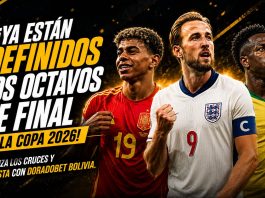 Cuadro de los octavos de final de la Copa 2026 con los equipos clasificados y cruces para apostar en DoradoBet Bolivia.