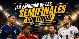 Apuestas para las semifinales de la Copa 2026 con los partidos Francia vs España e Inglaterra vs Argentina.