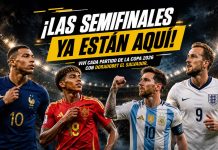 Partidos de las semifinales de la Copa 2026 entre Francia vs España e Inglaterra vs Argentina.