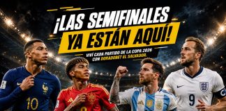 Partidos de las semifinales de la Copa 2026 entre Francia vs España e Inglaterra vs Argentina.