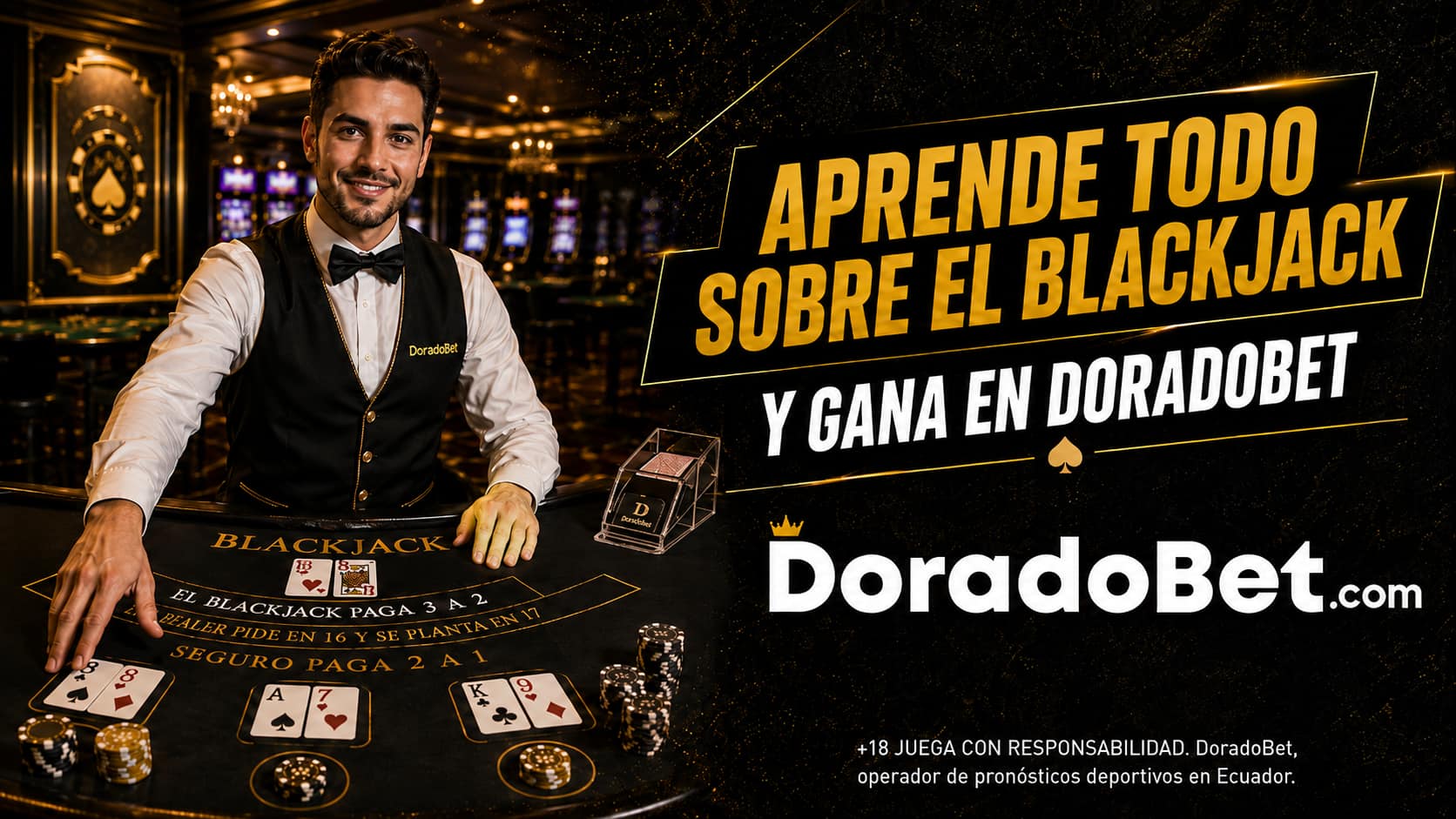 Conoce y aprende sobre el Blackjack del casino online en Doradobet Ecuador.