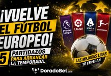 ¡Vuelve el fútbol europeo! 5 partidazos para arrancar la temporada. tema: ligas europeas