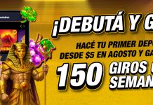 Promoción Debuta y Gana de DoradoBet.sv con sorteo semanal de 150 giros gratis para nuevos usuarios.