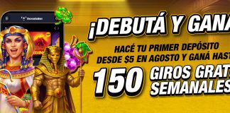 Debuta y Gana DoradoBet.sv: participá en el sorteo de primer depósito y ganá giros gratis Promoción Debuta y Gana de DoradoBet.sv con sorteo semanal de 150 giros gratis para nuevos usuarios.