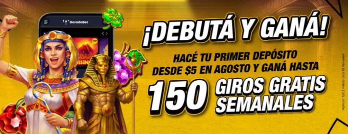 Debuta-y-Gana-Sorteo-casino-PROMOCIONES Promoción Debuta y Gana de DoradoBet.sv con sorteo semanal de 150 giros gratis para nuevos usuarios.