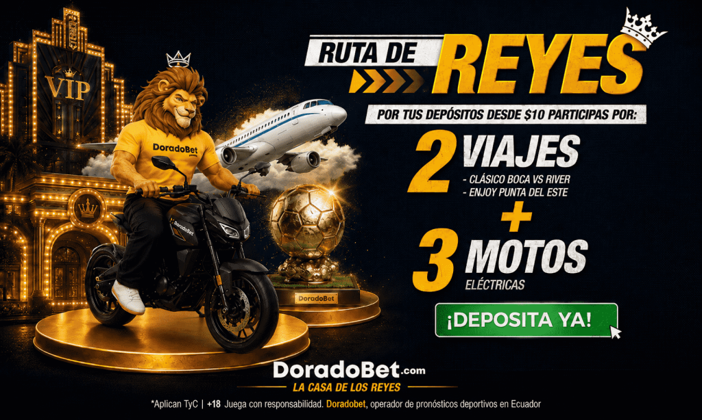Conoce el sorteo Ruta de Reyes de DoradoBet Ecuador, sé un ganador.