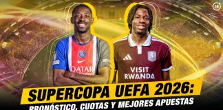 Los campeones de Europa se enfrentan por el primer título de la temporada. Descubrí el pronóstico, las cuotas y los mercados más atractivos. Supercopa UEFA 2026