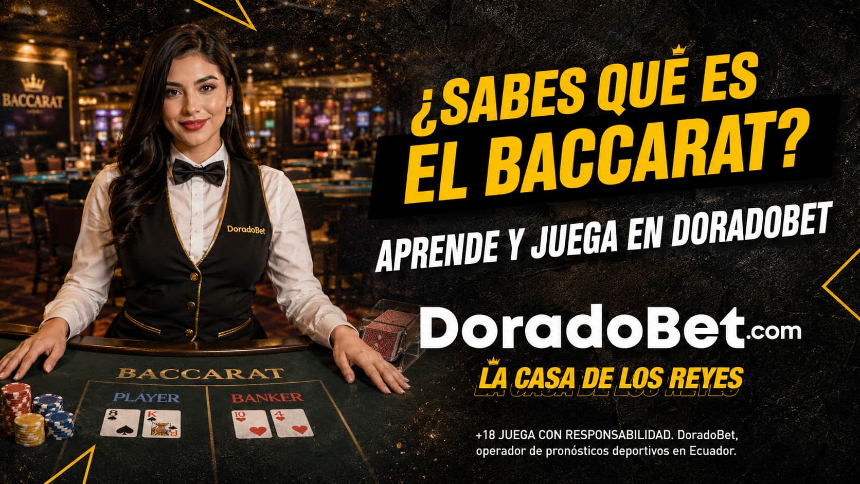 Aprende todo sobre el Baccarat y juega en el casino de Doradobet
