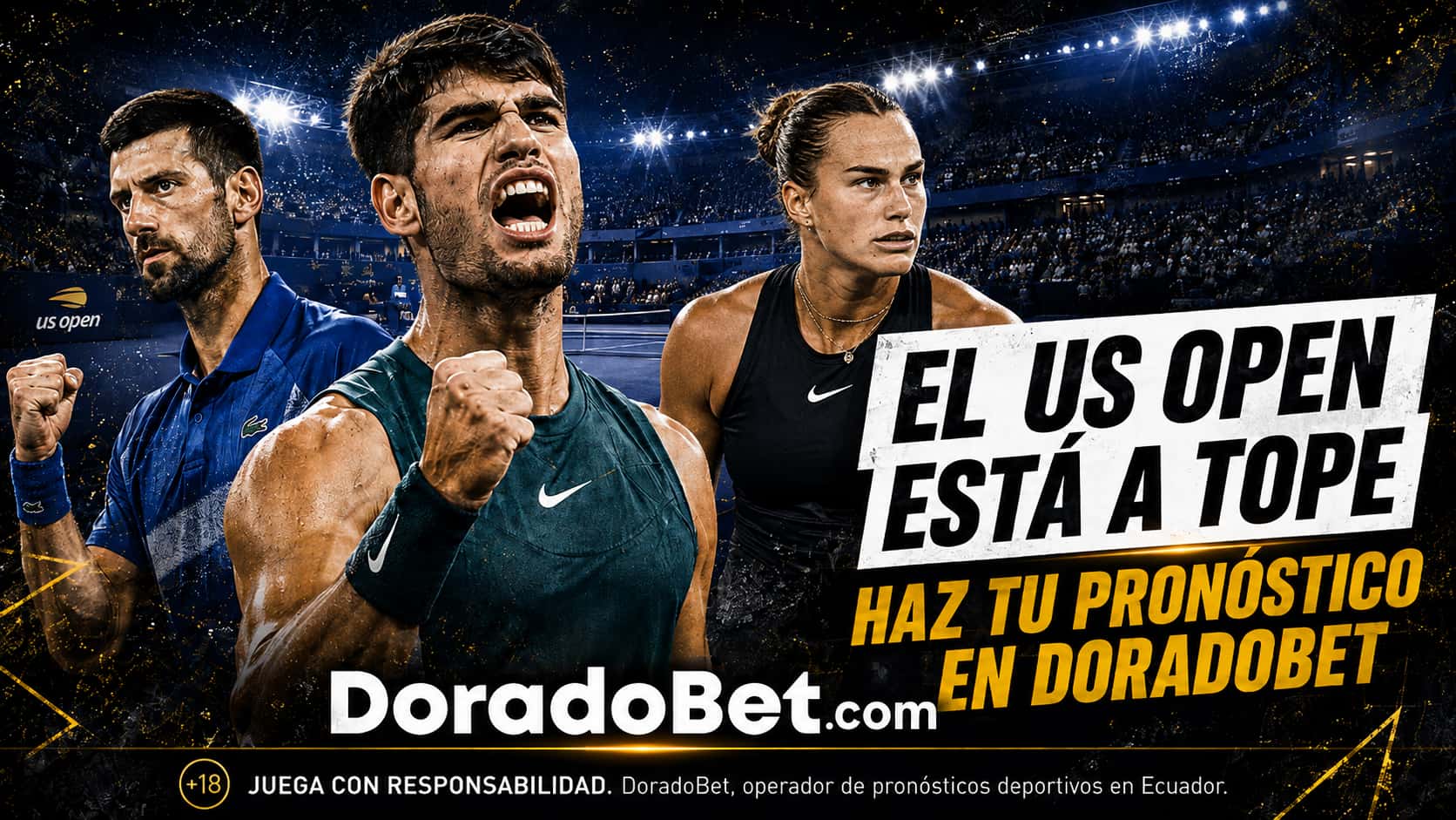 Vive el US Open en Doradobet Ecuador.
