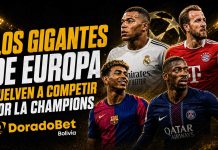 Champions League 2026-27 con sorteo, equipos clasificados y apuestas deportivas en DoradoBet Bolivia.