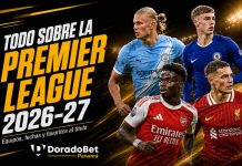 Premier League 2026-27 con equipos, partidos destacados y apuestas deportivas en DoradoBet Panamá.