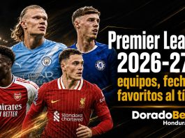 Premier League 2026-27 con partidos, equipos favoritos y apuestas deportivas en DoradoBet Honduras.