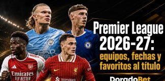 Premier League 2026-27 con partidos, equipos favoritos y apuestas deportivas en DoradoBet Honduras.