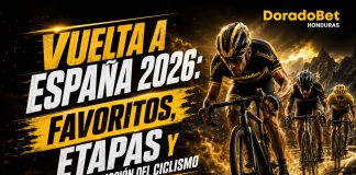 Vuelta a España 2026 con ciclistas favoritos, etapas y apuestas deportivas en DoradoBet Honduras.