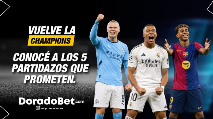 Vuelve la Champions League. Conocé los 5 partidazos que prometen.