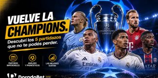 Vuelve la Champions League. Descubrí los 5 partidazos que no te podés perder.