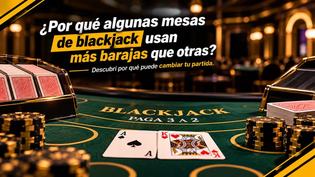 ¿Por qué algunas mesas de blackjack usan más barajas que otras?