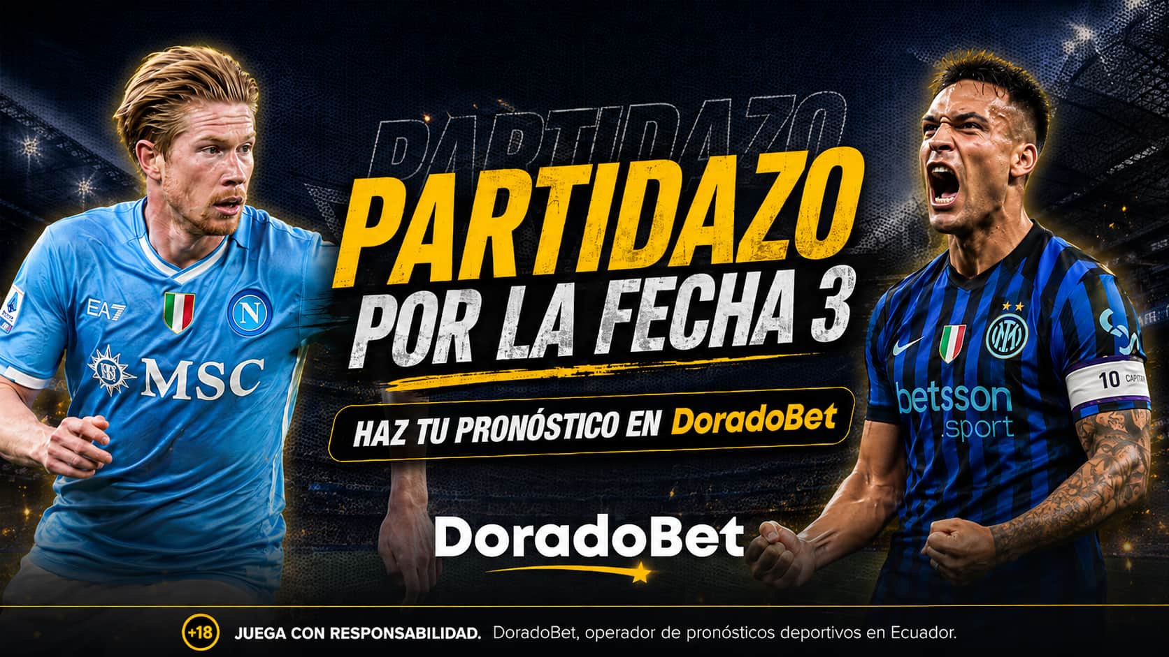 Partidazo por la fecha 3 de la Serie A de Italia entre Inter vs Napoli