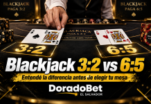 Blackjack 3:2 vs 6:5 y diferencias de pago en DoradoBet El Salvador