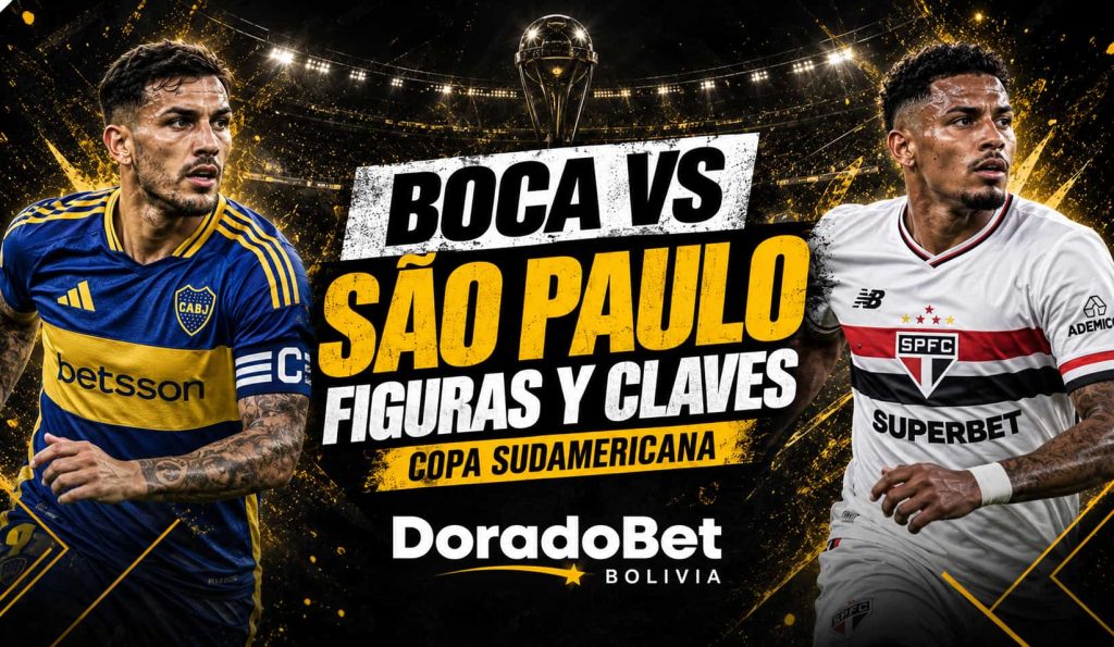 Boca Juniors en la Copa Sudamericana 2026 y duelo ante São Paulo en DoradoBet Bolivia