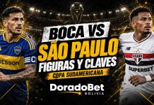 Boca Juniors en la Copa Sudamericana 2026 y duelo ante São Paulo en DoradoBet Bolivia