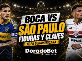 Boca Juniors en la Copa Sudamericana 2026 y duelo ante São Paulo en DoradoBet Bolivia