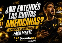 Cuotas americanas y decimales en DoradoBet Honduras