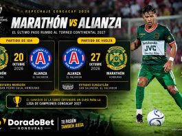 Marathón vs Alianza por el repechaje Concacaf 2026 en DoradoBet Honduras