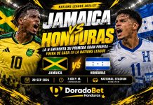 Jamaica vs Honduras por la Nations League 2026 con DoradoBet Honduras