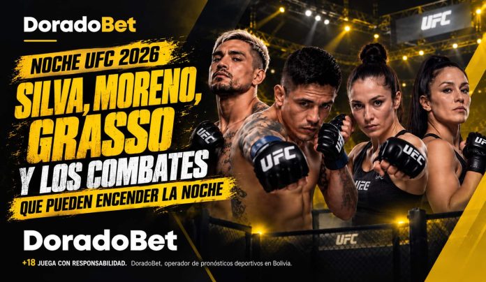 Noche UFC 2026 con pronósticos y peleas destacadas en DoradoBet Bolivia